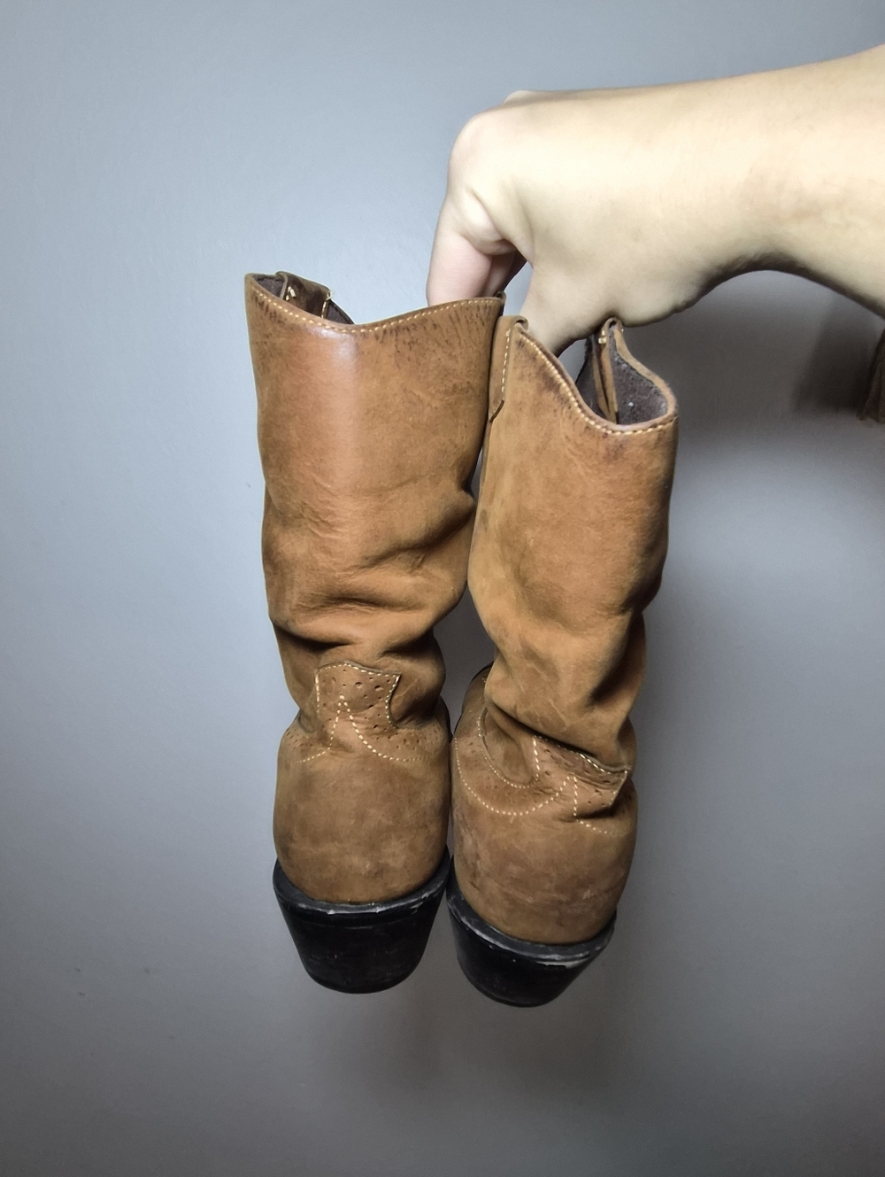 Cowgirl Boots Crush By Durango Brown Western Ankle Booties - Picture 6 of 12